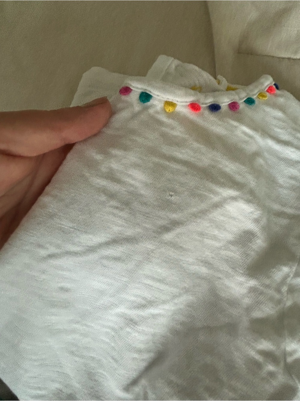 Mini Boden Multi-Color Tiered Ruffle Skirt - White Top Set - Picture 5 of 7